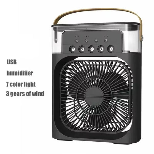 3-in-1 Portable Air Conditioner & Fan with LED Night Light - Compact Humidifier for Home & Office