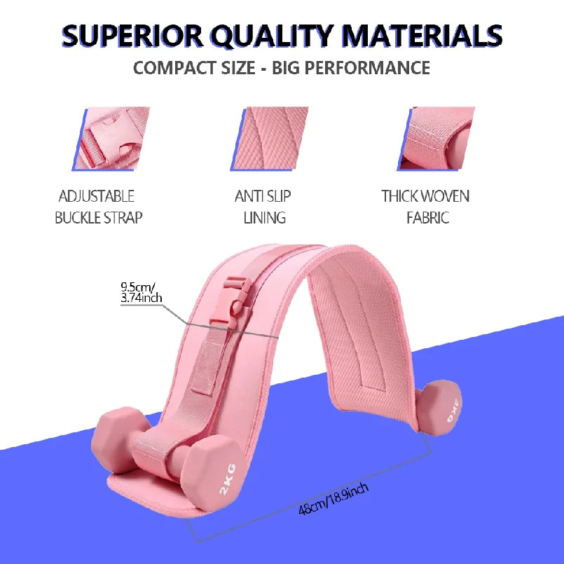 Elevate Your Workout with the Pink Thrust Belt – Ultimate Hip Protection for Dumbbells, Kettlebells, and Plates – Slip-Resistant Padding for Gym, Home, and On-The-Go Fitness!