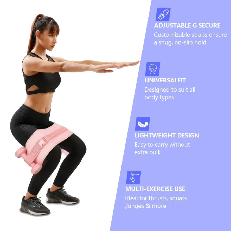 Elevate Your Workout with the Pink Thrust Belt – Ultimate Hip Protection for Dumbbells, Kettlebells, and Plates – Slip-Resistant Padding for Gym, Home, and On-The-Go Fitness!